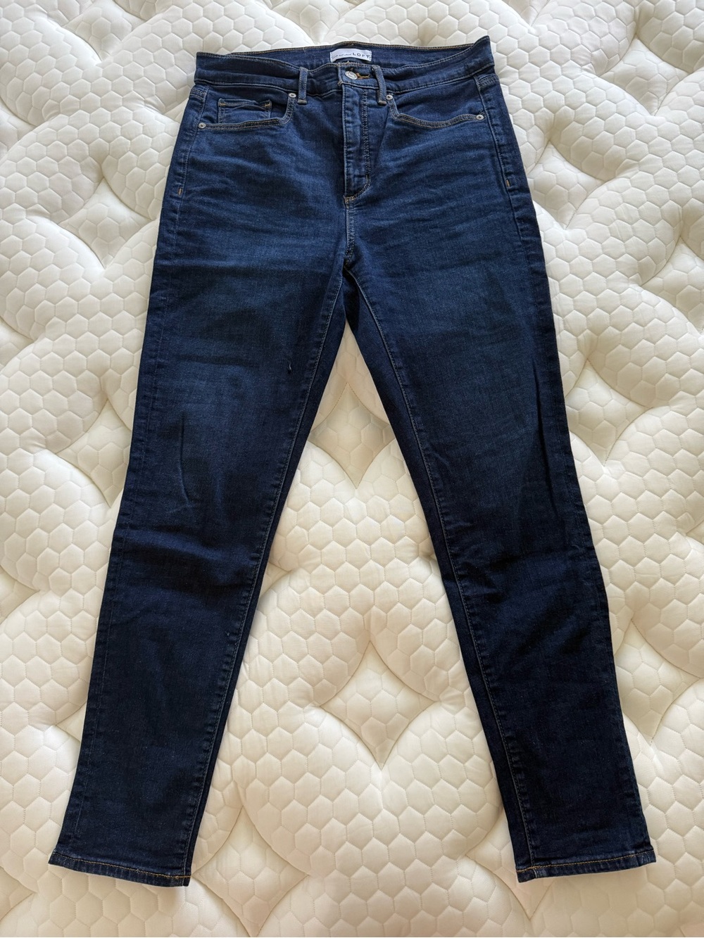 LOFT Women's Dark Indigo Skinny Jeans